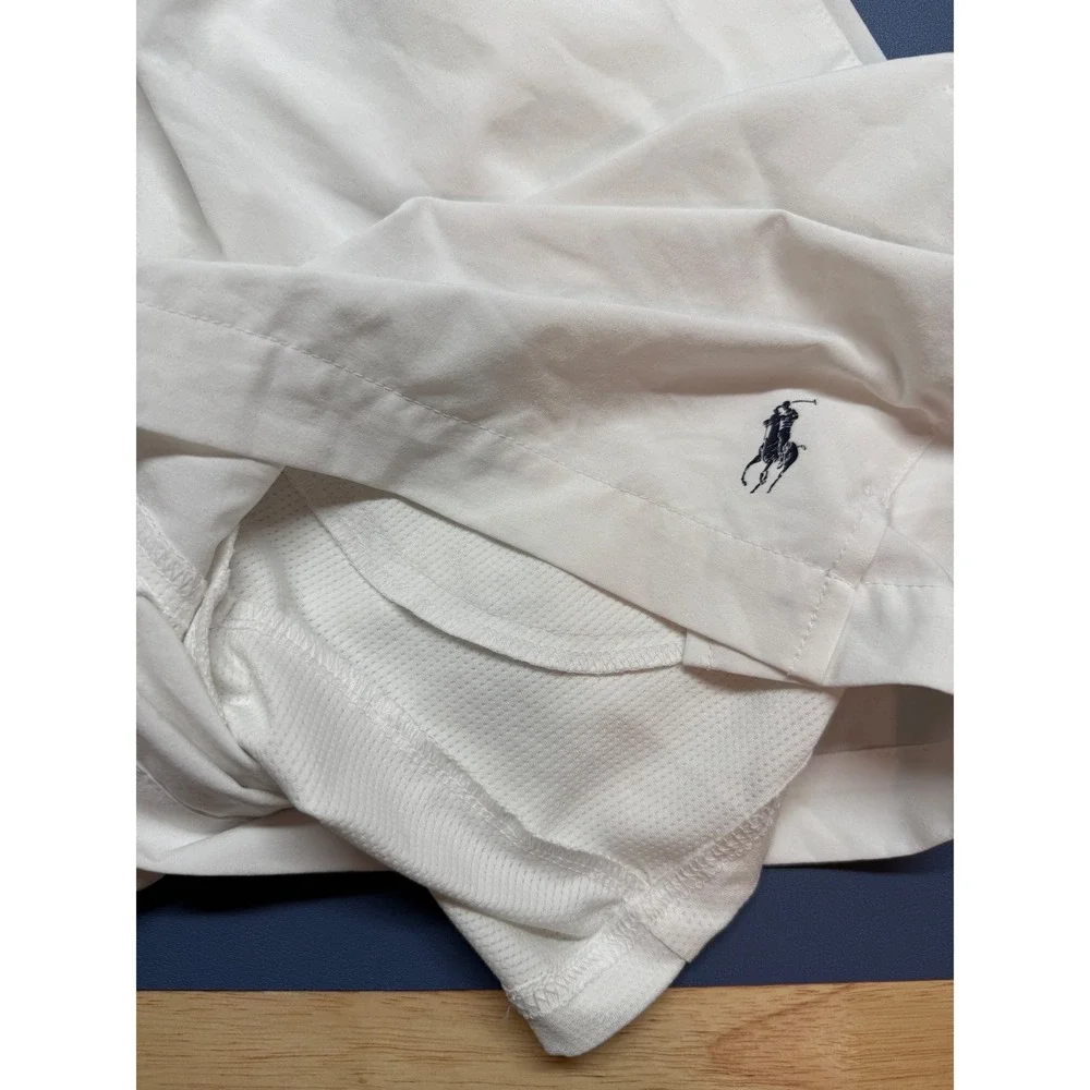 Polo Ralph Lauren US Open Tennis Shorts Sample Mens Medium White Performance - Picture 7 of 8